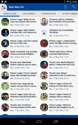 Chelsea Blues News 24h android App screenshot 1